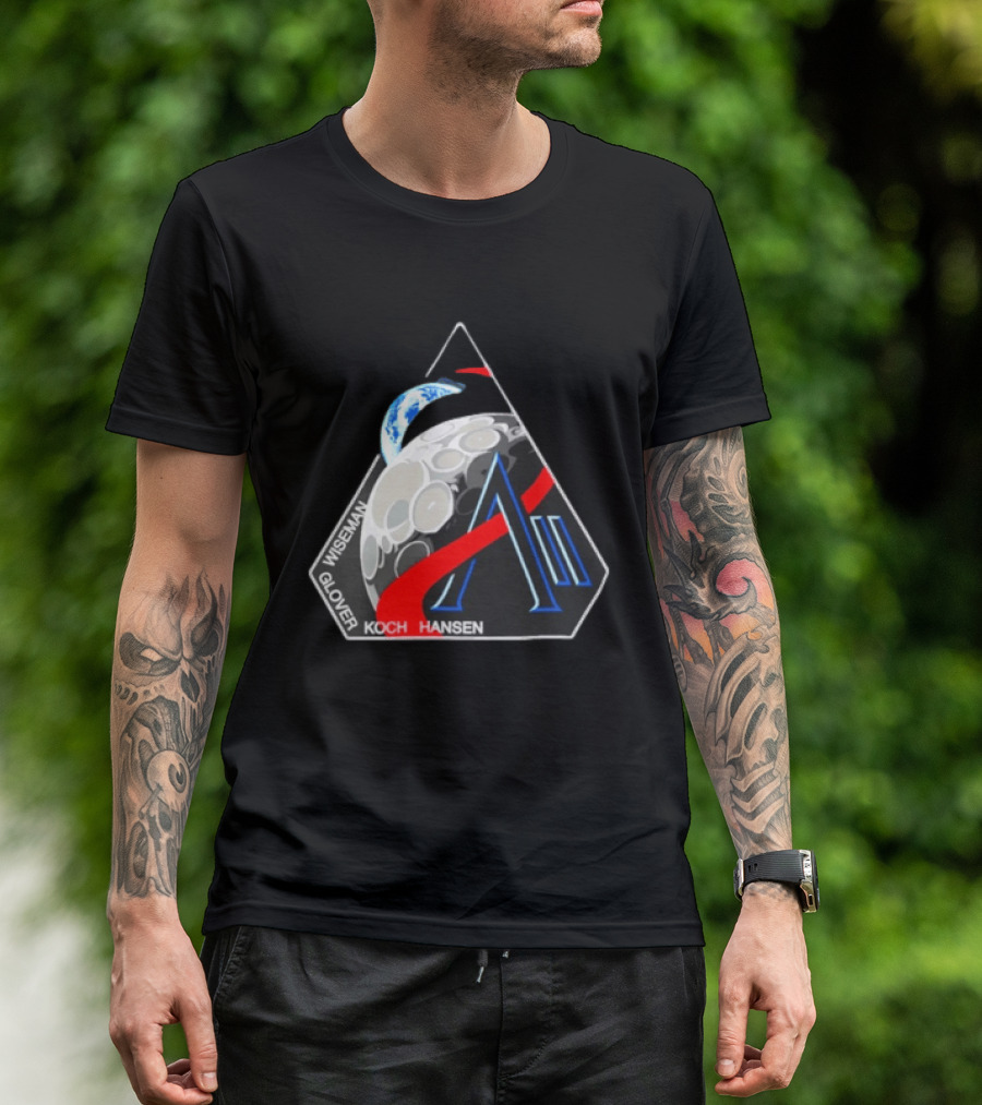 NASA Artemis 2 Mission Wiseman Glover Koch Hansen Moon Earth T-Shirt