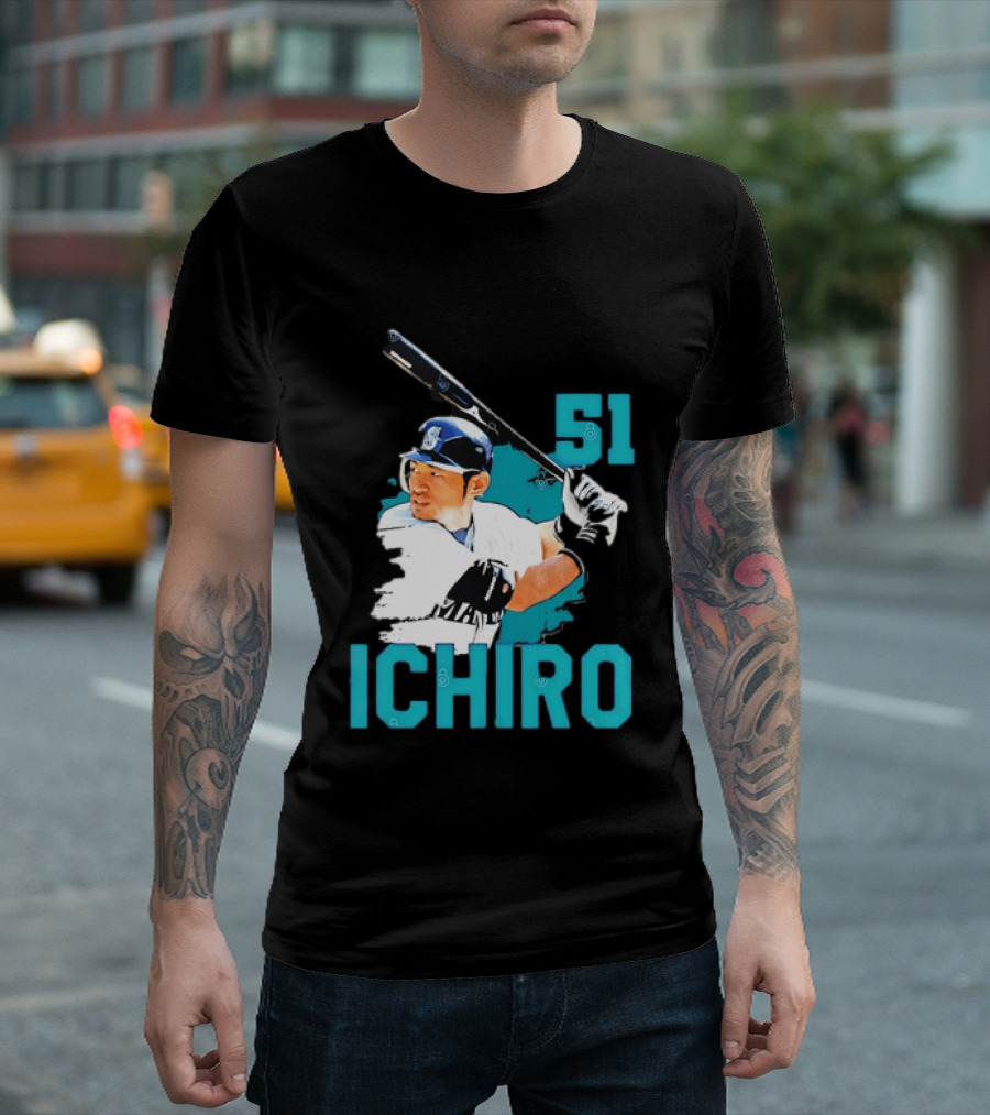 Ichiro Suzuki 51 Seattle Mariners MLB Baseball T-Shirt
