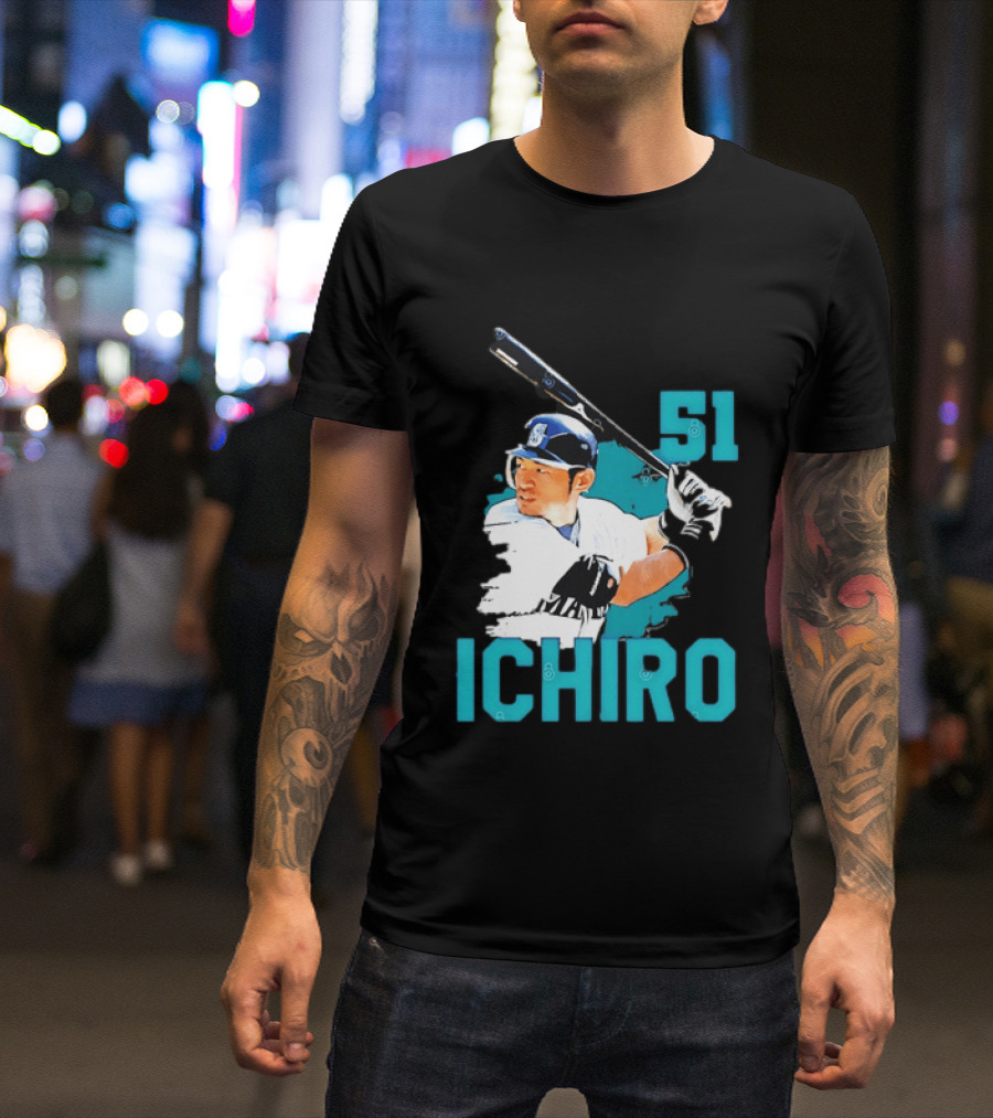 Ichiro Suzuki 51 Seattle Mariners MLB Baseball T-Shirt
