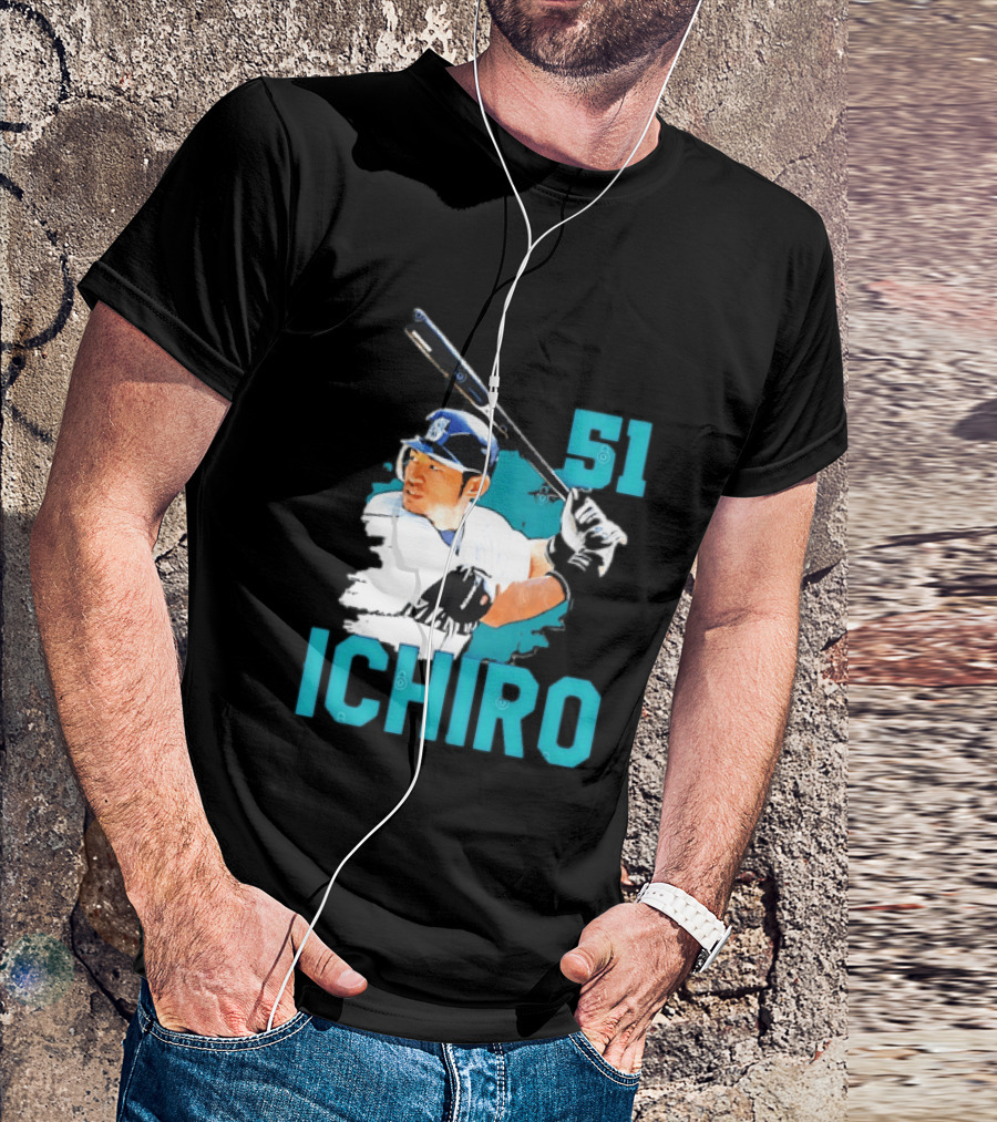 Ichiro Suzuki 51 Seattle Mariners MLB Baseball T-Shirt