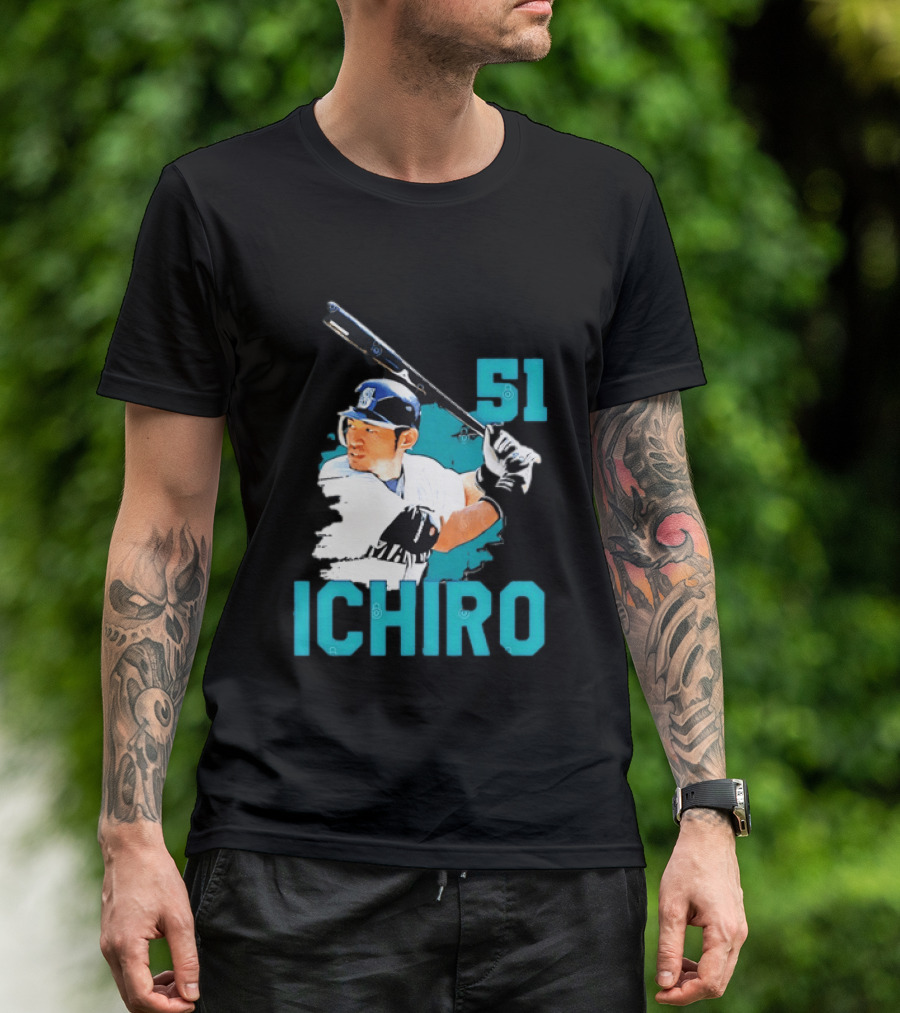 Ichiro Suzuki 51 Seattle Mariners MLB Baseball T-Shirt