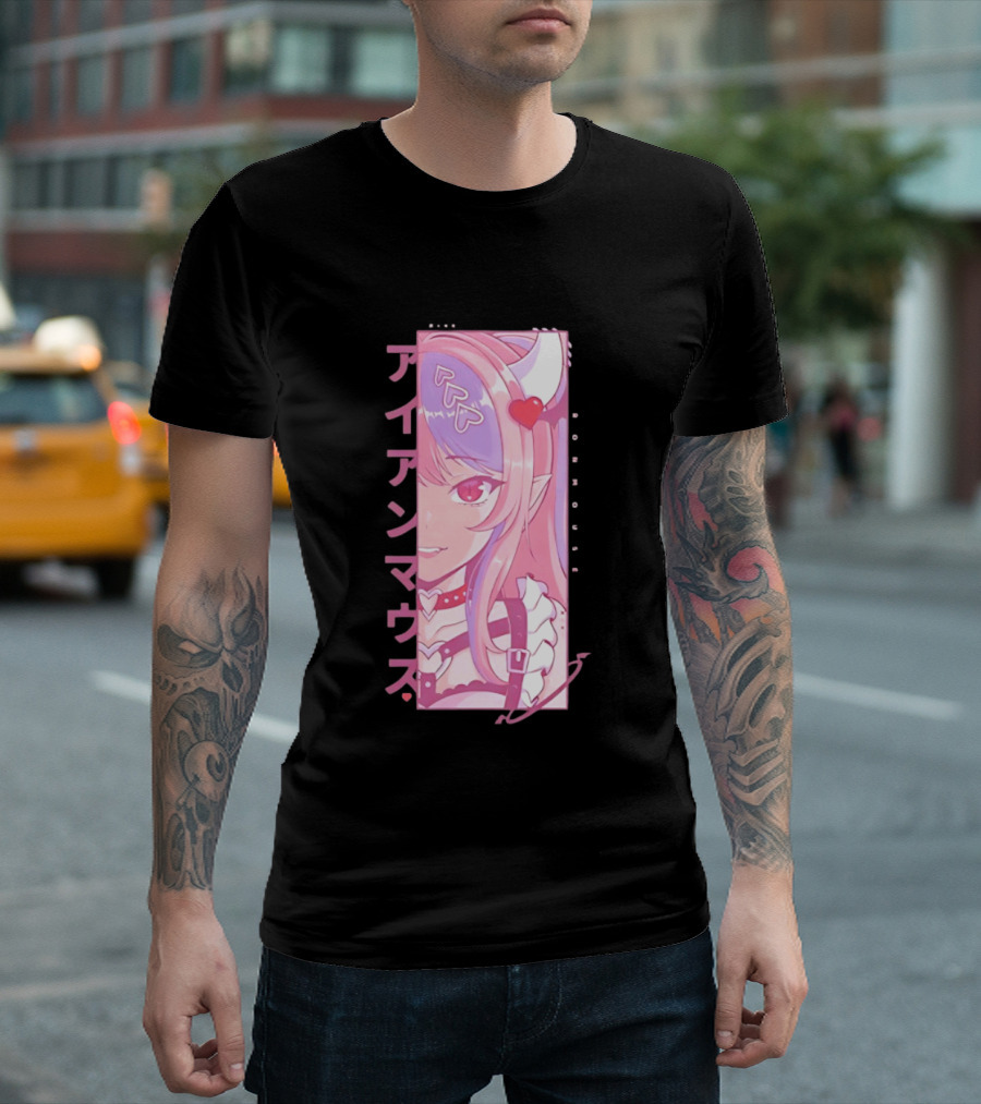 Ironmouse VTuber Kawaii Anime Katakana Panel T-Shirt
