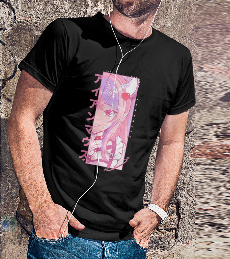 Ironmouse VTuber Kawaii Anime Katakana Panel T-Shirt