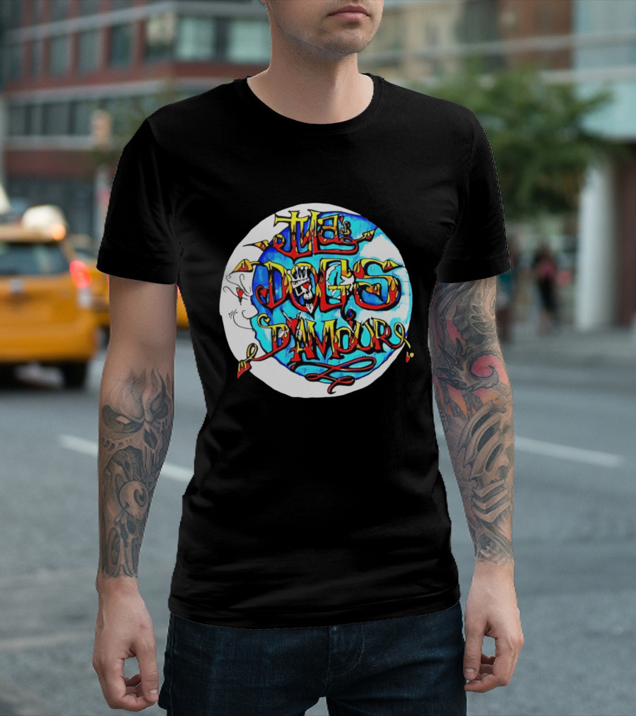 The Dogs D'Amour Iconic Band Logo Vibrant Skull T-Shirt