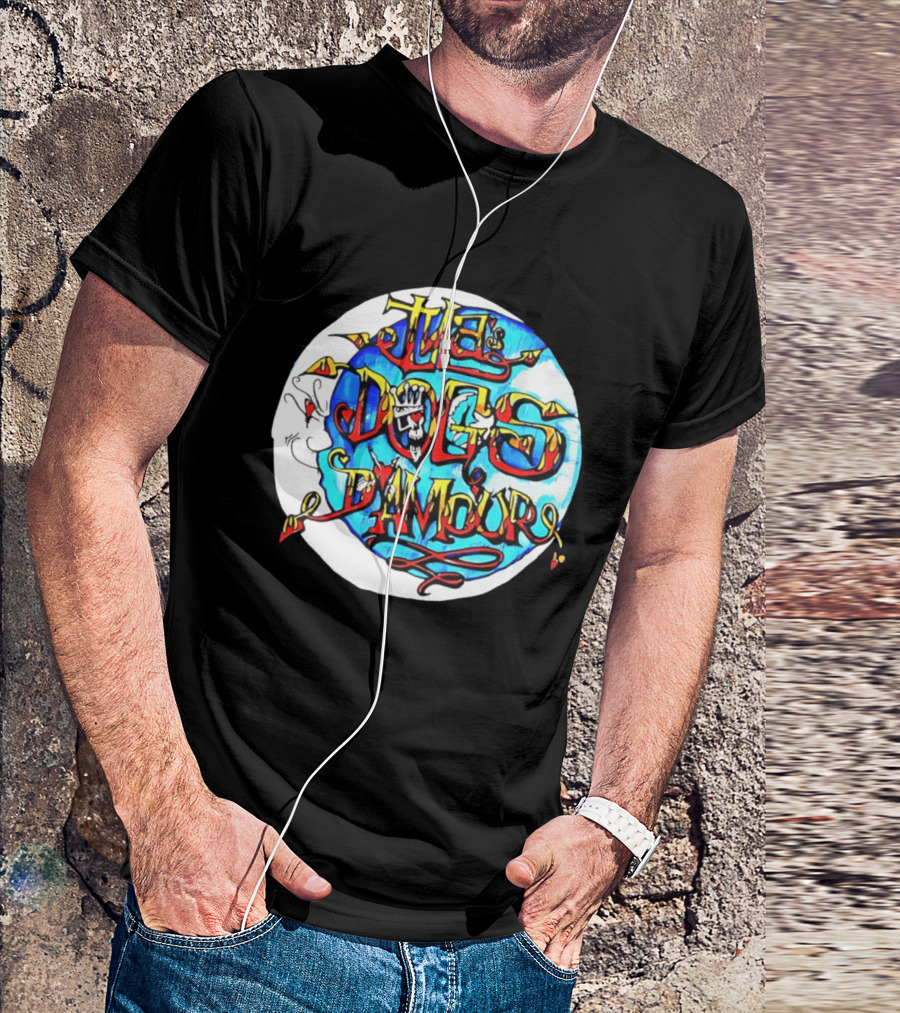 The Dogs D'Amour Iconic Band Logo Vibrant Skull T-Shirt