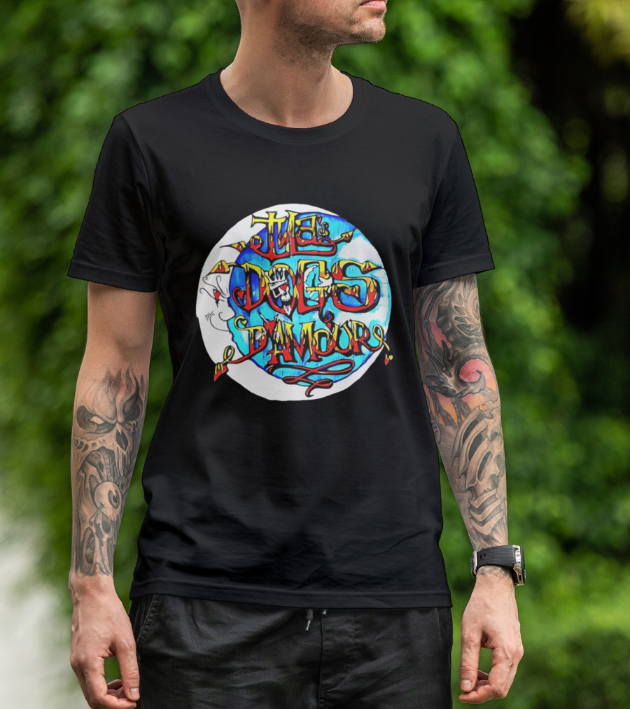 The Dogs D'Amour Iconic Band Logo Vibrant Skull T-Shirt