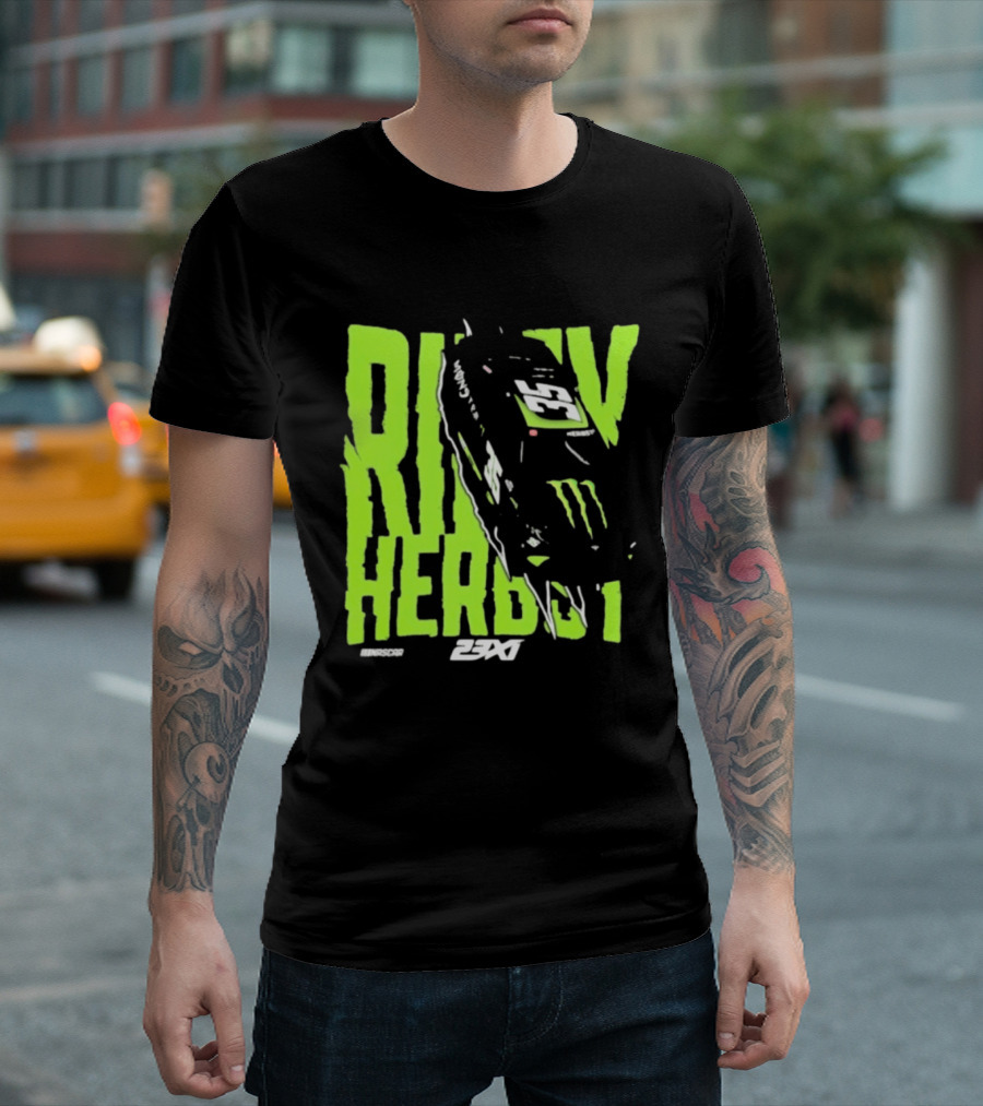 Riley Herbst 2023 23XI NASCAR Monster Energy Racing 98 T-Shirt