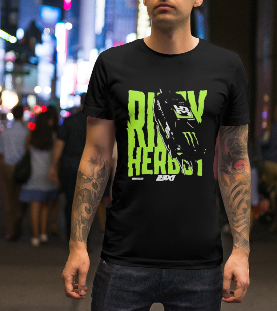Riley Herbst 2023 23XI NASCAR Monster Energy Racing 98 T-Shirt