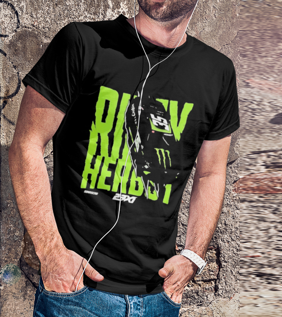 Riley Herbst 2023 23XI NASCAR Monster Energy Racing 98 T-Shirt