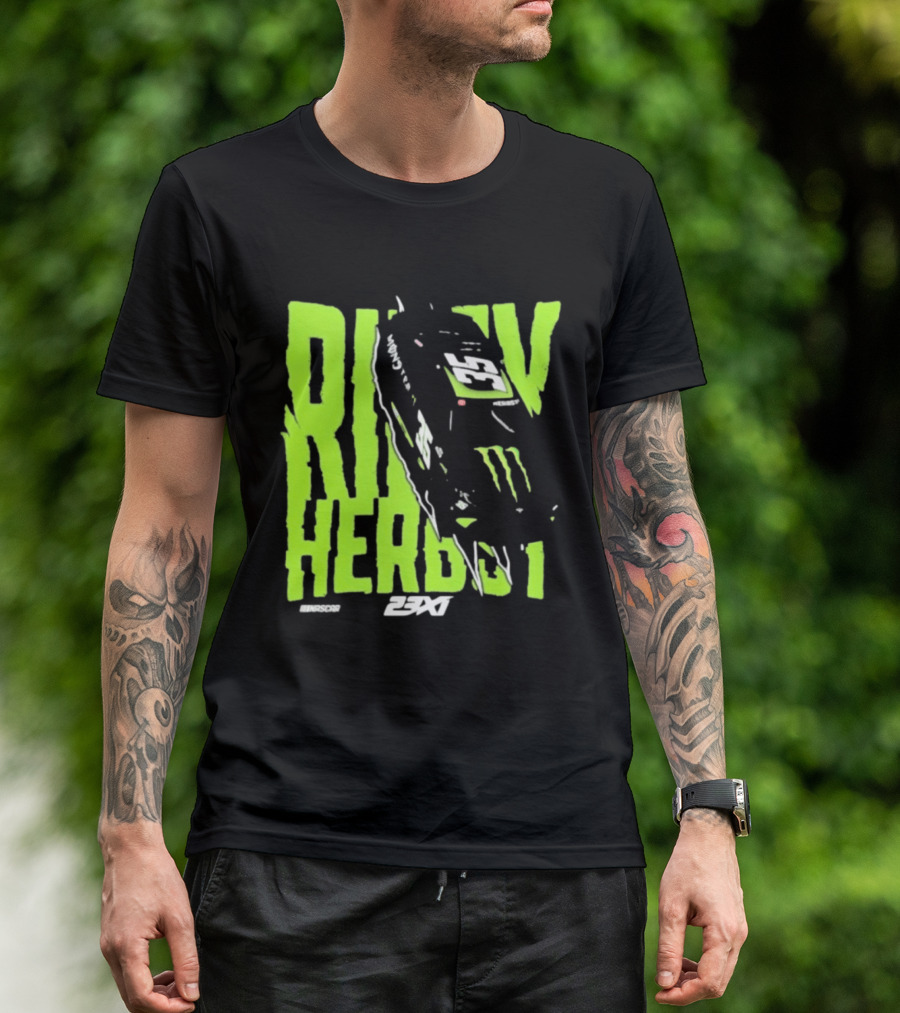 Riley Herbst 2023 23XI NASCAR Monster Energy Racing 98 T-Shirt