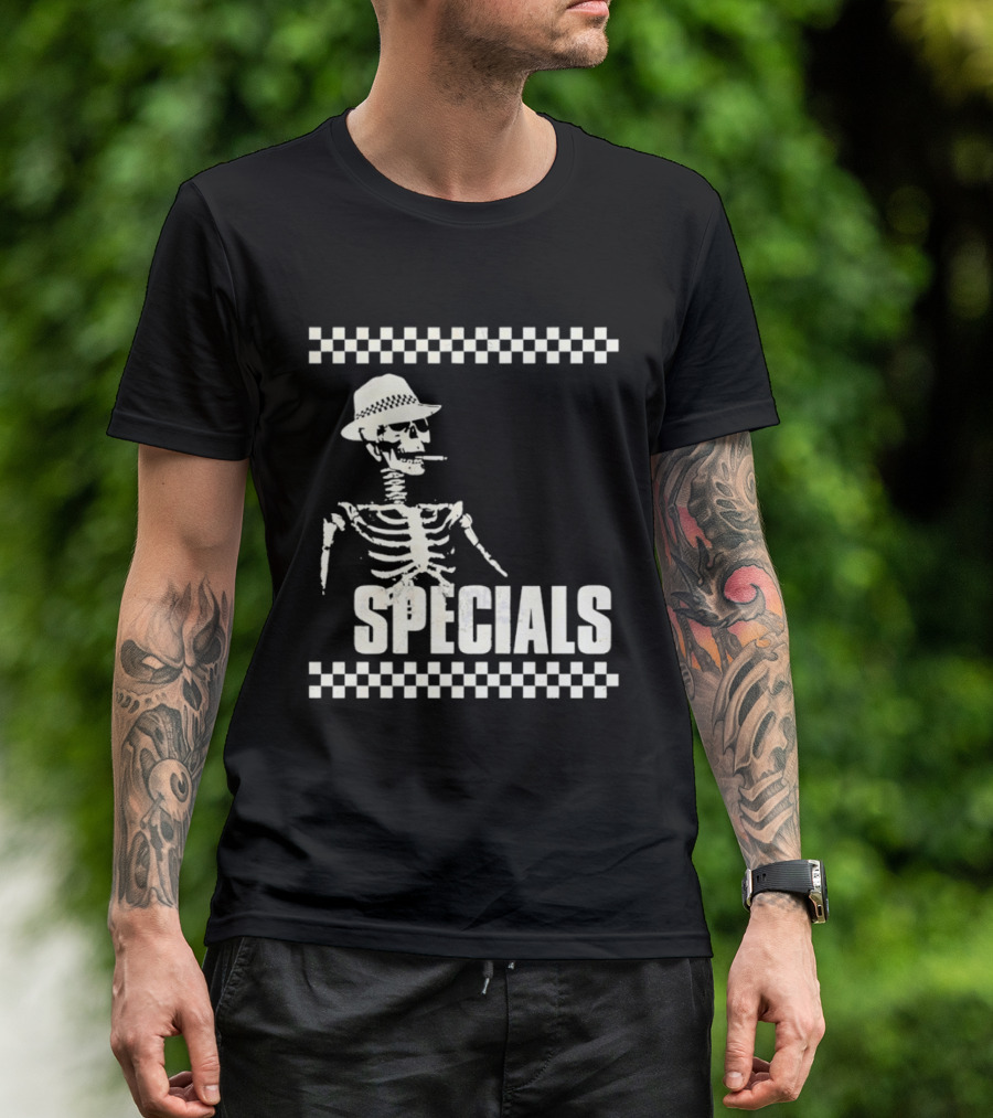 The Specials Skeleton Ska Band 2 Tone Distressed T-Shirt