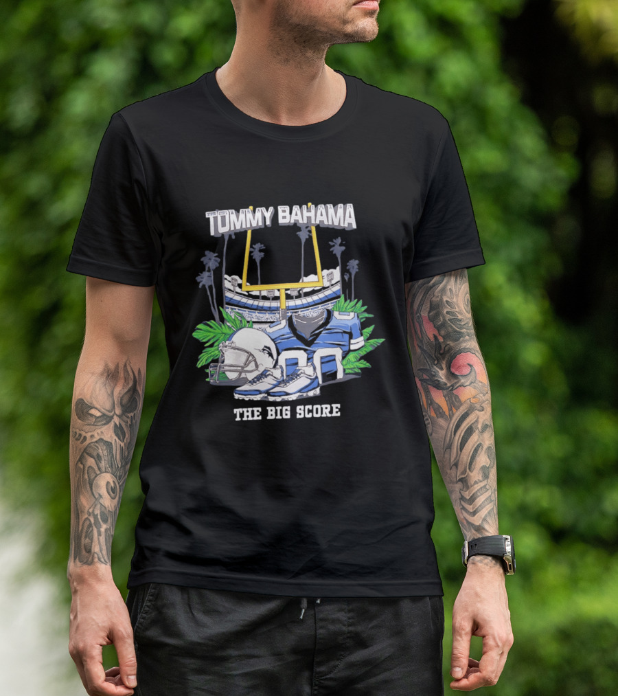 Tommy Bahama The Big Score Football Stadium Jersey And Gear T-Shirt