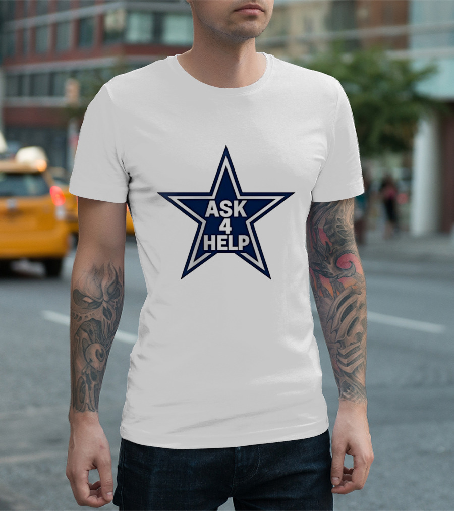 Dallas Cowboys Classic Ask 4 Help Star T-Shirt