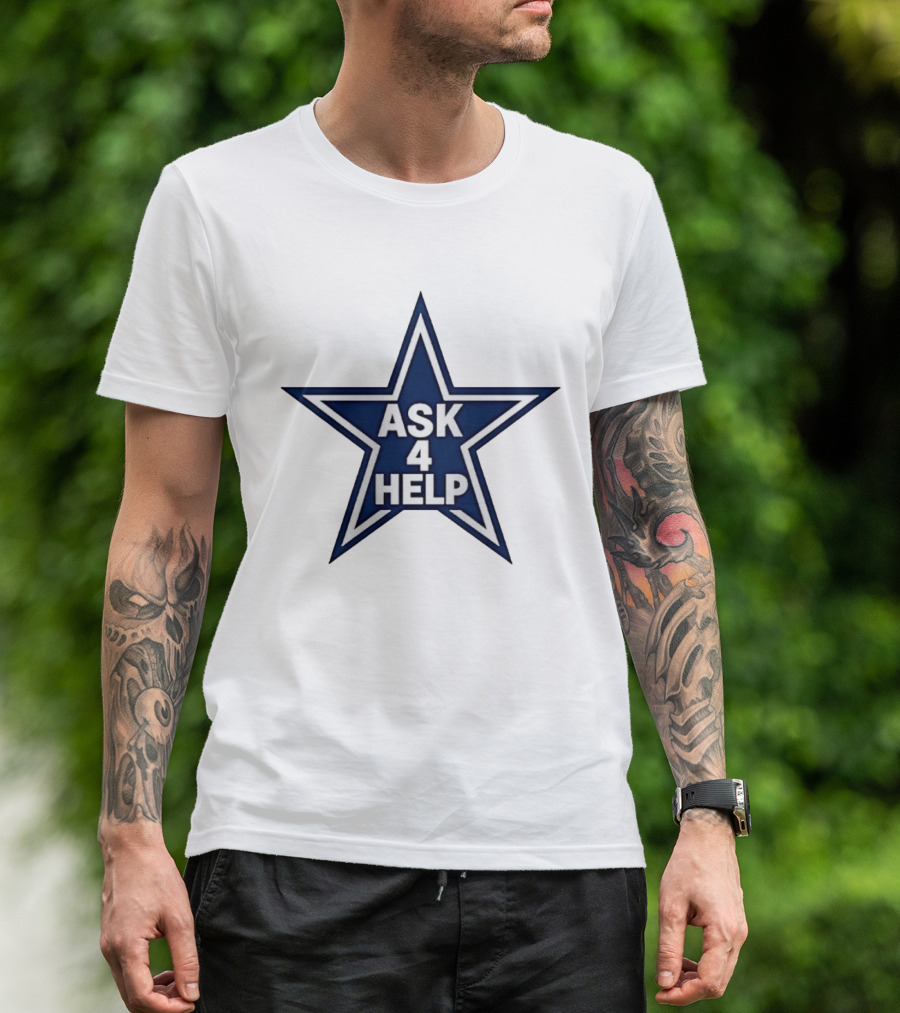 Dallas Cowboys Classic Ask 4 Help Star T-Shirt