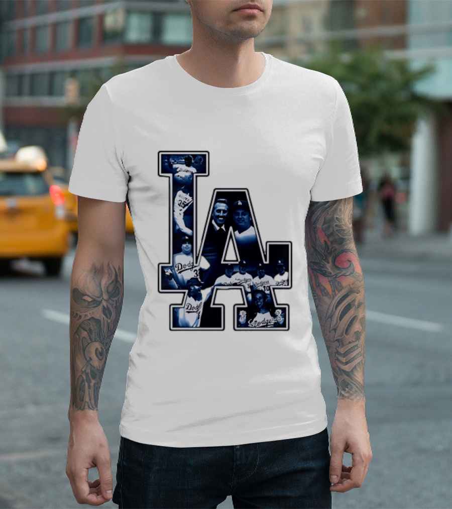 Los Angeles Dodgers Legends LA MLB Baseball Team Vintage Photography T-Shirt