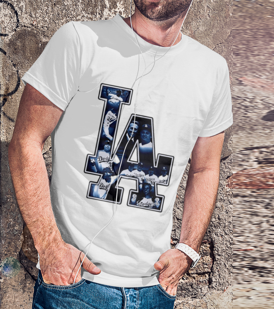 Los Angeles Dodgers Legends LA MLB Baseball Team Vintage Photography T-Shirt