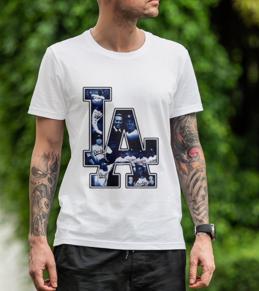 Los Angeles Dodgers Legends LA MLB Baseball Team Vintage Photography T-Shirt