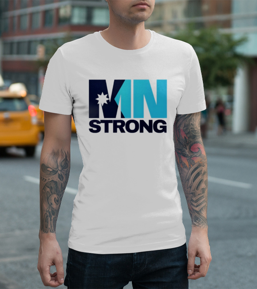 MN Strong Minneapolis Minnesota Kiss Cut Star T-Shirt