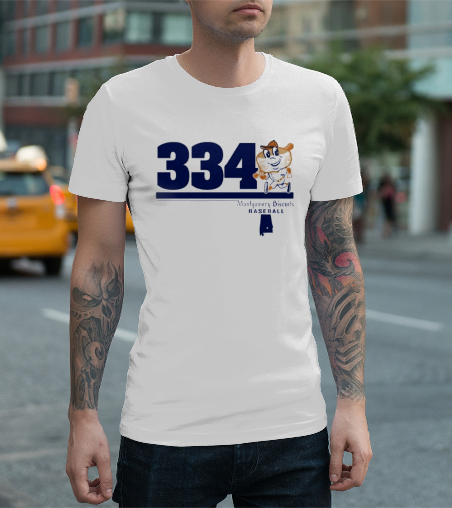 Montgomery Biscuits Baseball 334 Biscuits T-Shirt