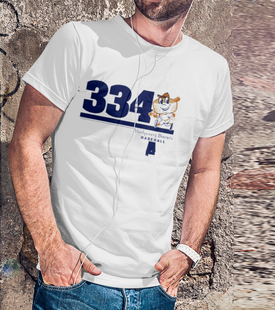 Montgomery Biscuits Baseball 334 Biscuits T-Shirt