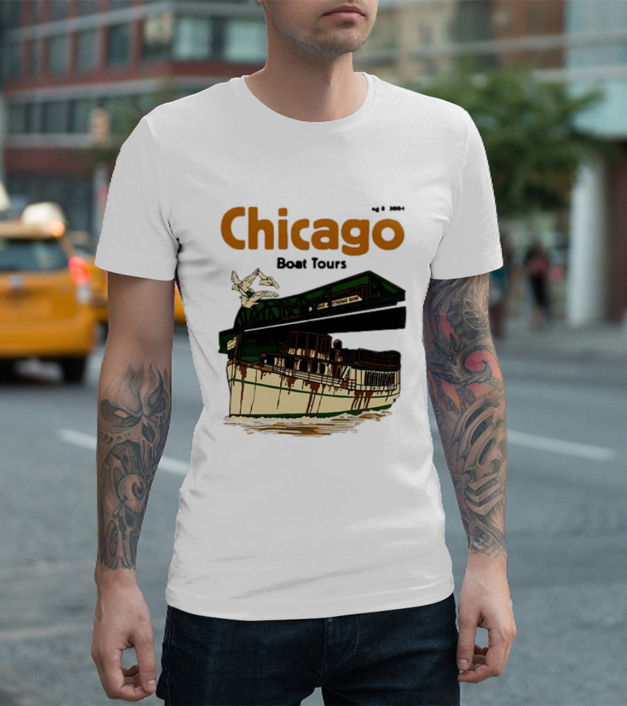 Dave Matthews Band Chicago Boat Tours August 8 2004 Vintage Concert T-Shirt