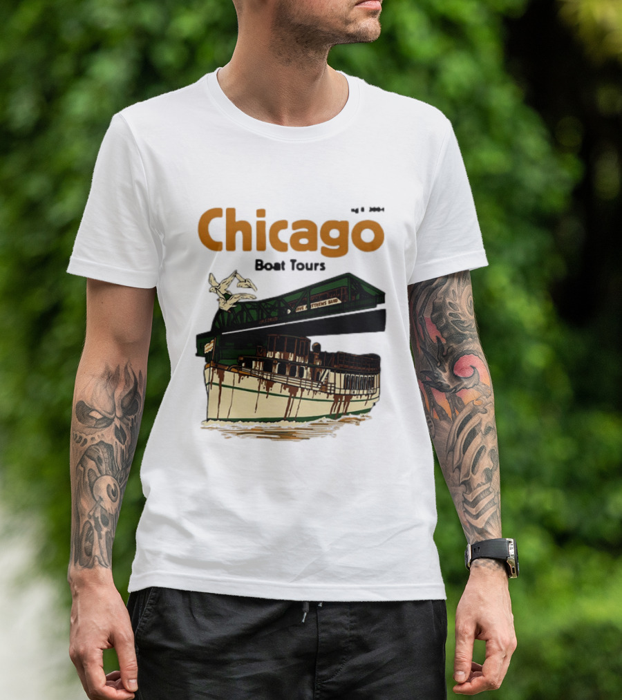 Dave Matthews Band Chicago Boat Tours August 8 2004 Vintage Concert T-Shirt