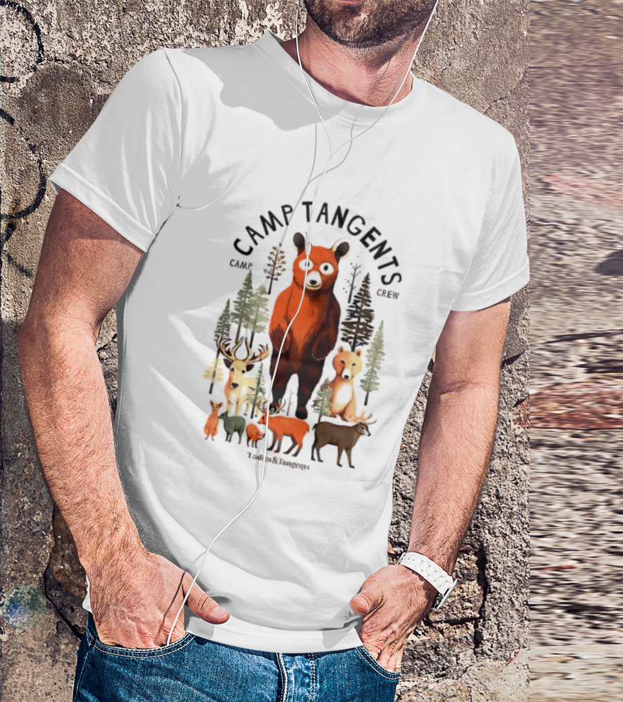 Camp Tangents Bear Crew Wildlife Forest Animals T-Shirt