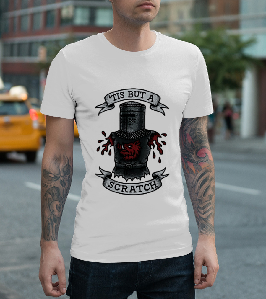 Tis But A Scratch Monty Python Black Knight Humor T-Shirt