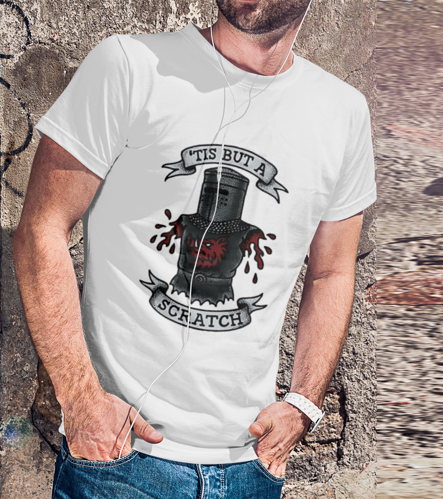 Tis But A Scratch Monty Python Black Knight Humor T-Shirt