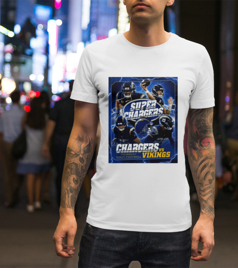 Super Chargers Vs Vikings Thursday Night Football 2025 T-Shirt