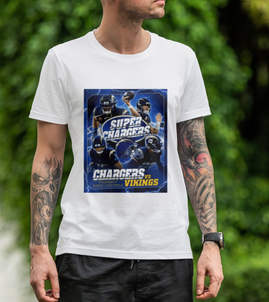 Super Chargers Vs Vikings Thursday Night Football 2025 T-Shirt