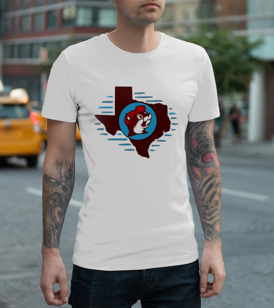 Buc Ees Texas Beaver Icon State Outline Trending T-Shirt