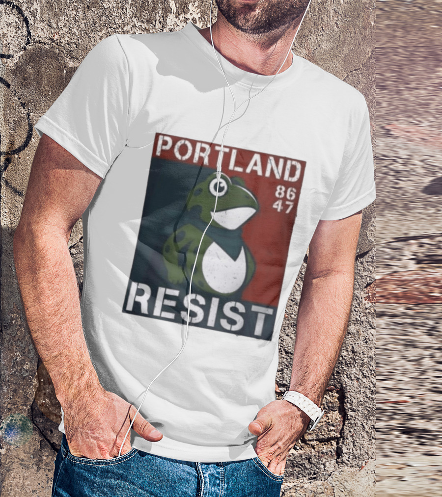 Portland Resist Frog 86 47 Protect The Frogs Trending Men T-Shirt