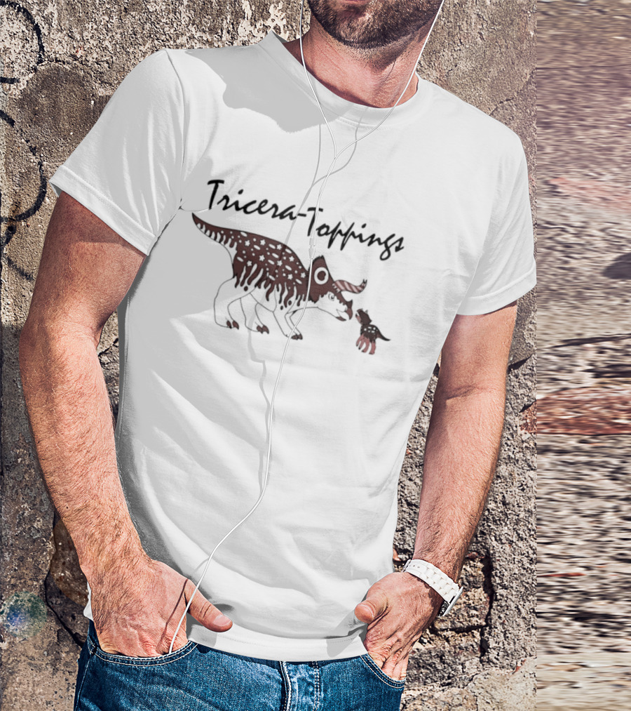 Tricera Toppings Dinosaur Treat Eating Sundae T-Shirt