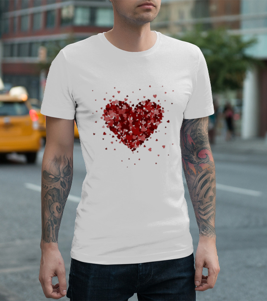 Romantic Valentine Tiny Hearts Xoxo Love T-Shirt