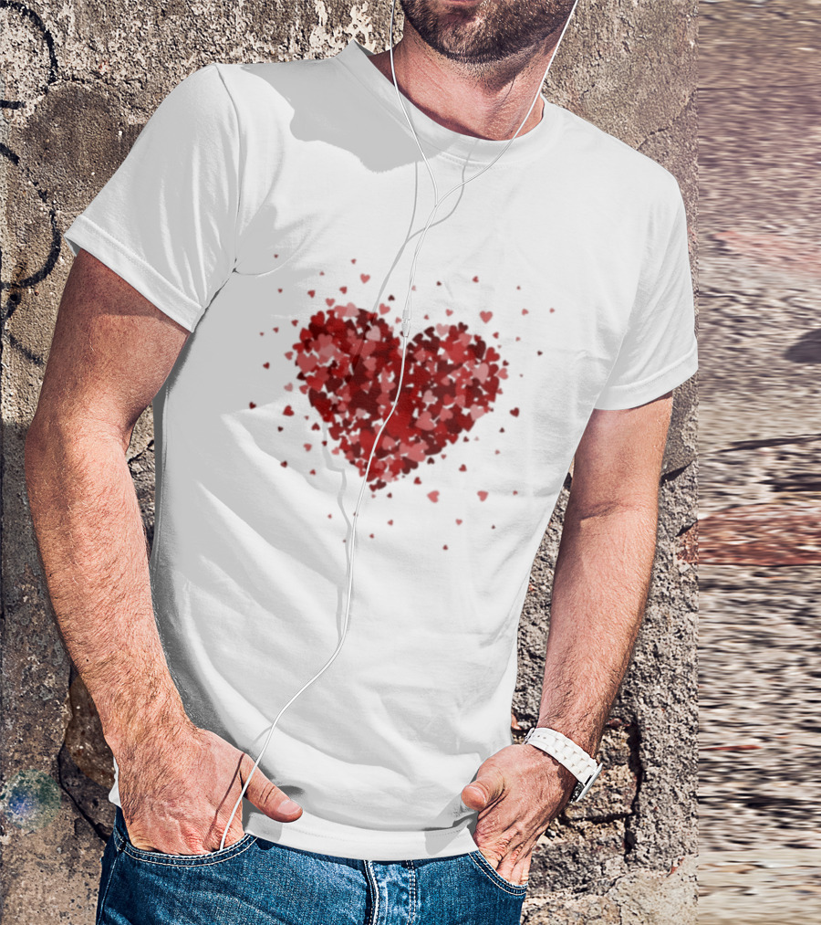 Romantic Valentine Tiny Hearts Xoxo Love T-Shirt