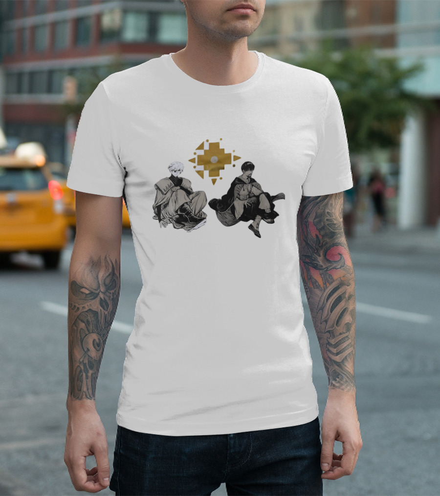 Witch Hat Atelier Character Art Featuring Stylish Outfits And Geometric T-Shirt