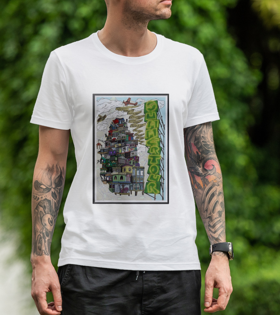 Phish Summer Tour 2025 With Signposts And Plane T-Shirt