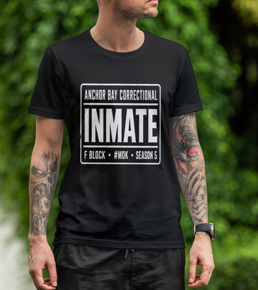 Anchor Bay Correctional Inmate F Block MOK Season 5 T-Shirt