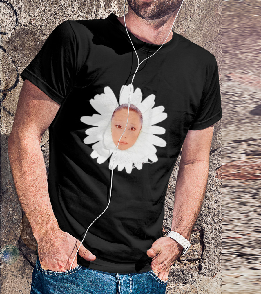 Ariana Grande Daisy Flower Face With Signature T-Shirt