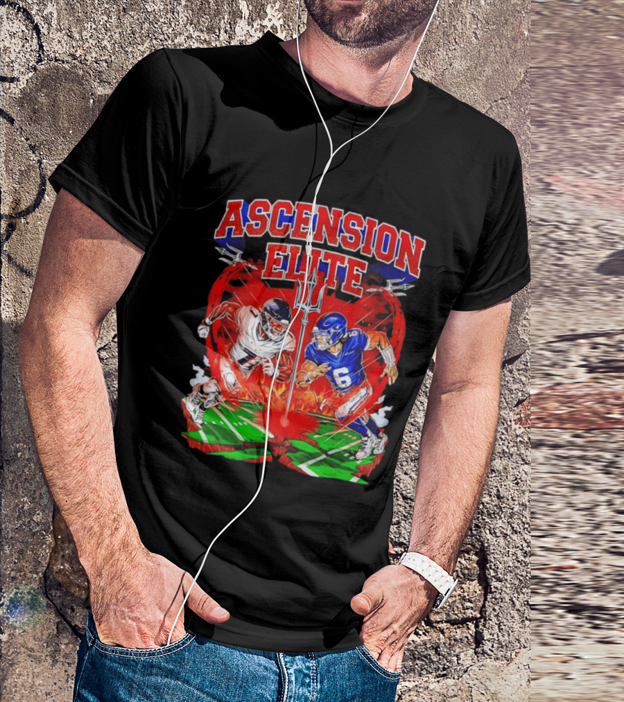 Ascension Elite Football Players Trident Fire Field Face Off T-Shirt