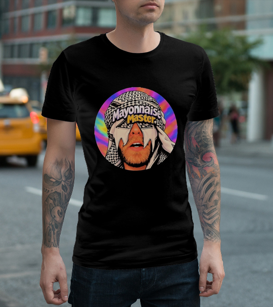 Mayonnaise Master Psychedelic Headwear Humor T-Shirt
