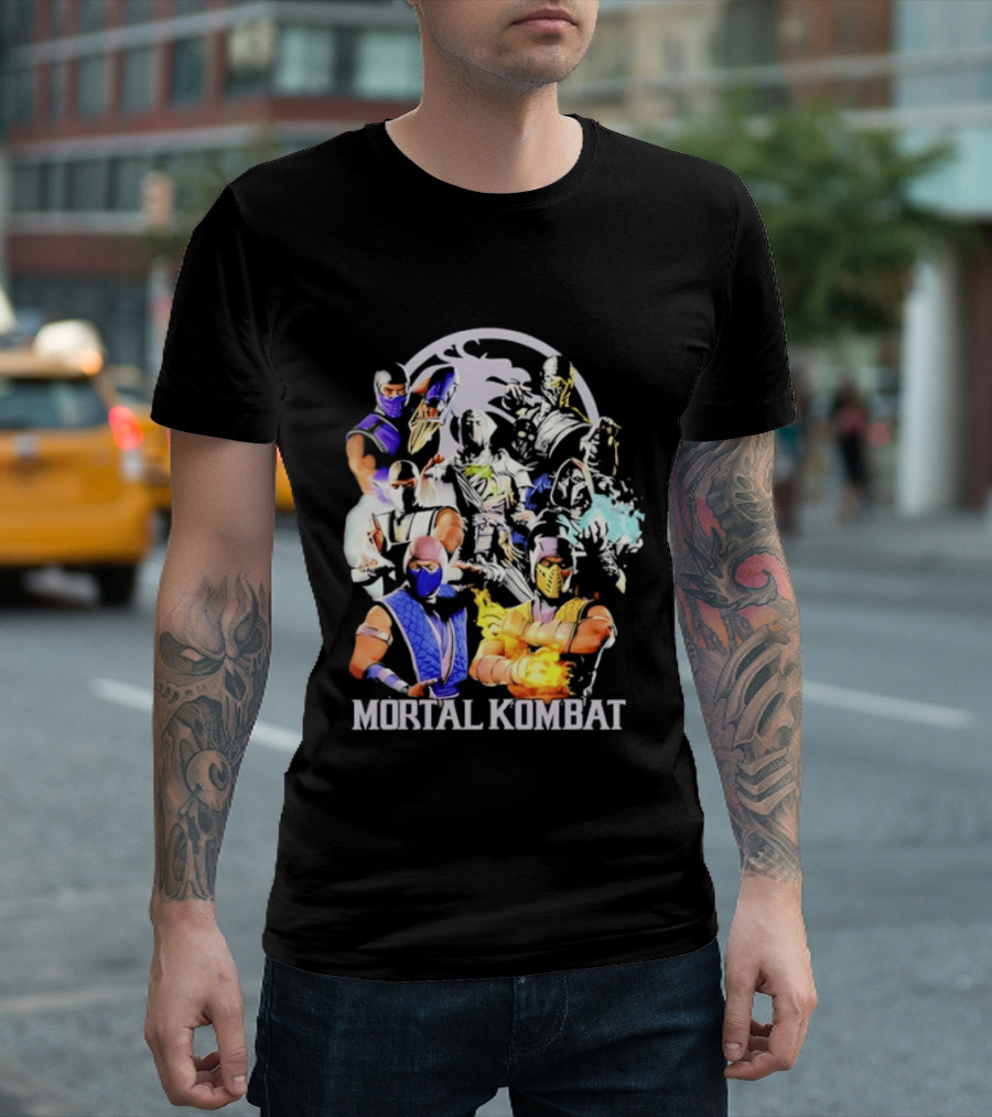 Mortal Kombat Sub Zero Ninja Characters Group T-Shirt