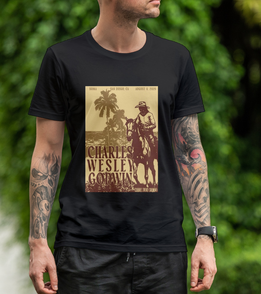 SOMA San Diego CA August 8 2026 Charles Wesley Godwin With Lilly Hiatt T-Shirt