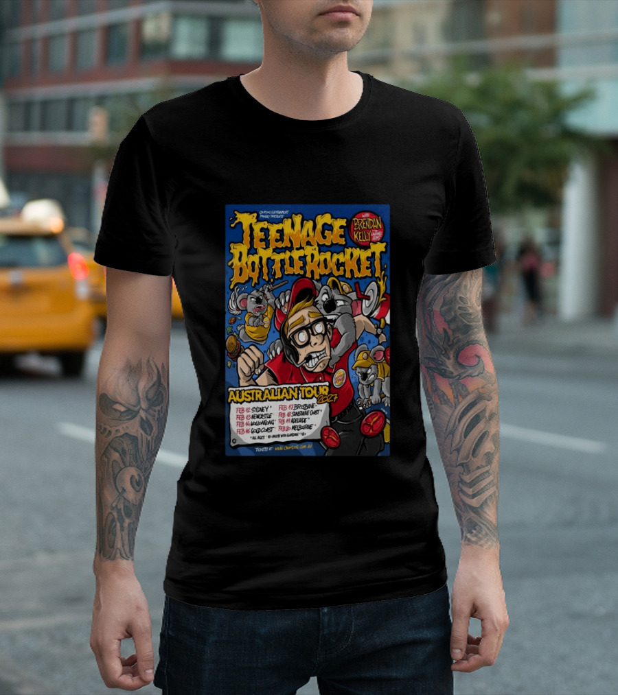 Teenage Bottle Rocket Australian Tour 2024 With Brendan Kelly Dates And Cities T-Shirt