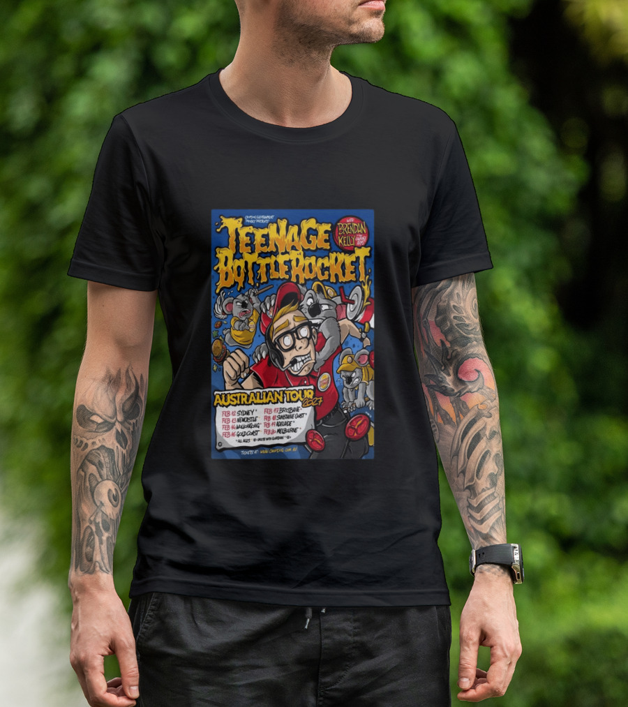 Teenage Bottle Rocket Australian Tour 2024 With Brendan Kelly Dates And Cities T-Shirt