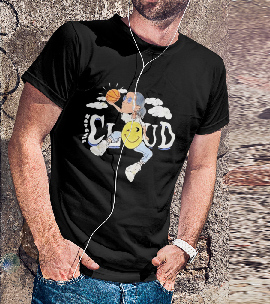 Natasha Cloud Caricature Serene Basketball Smile Clouds T-Shirt