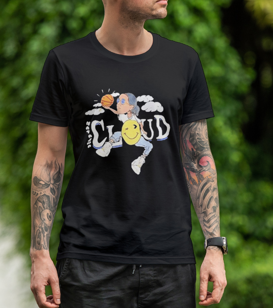 Natasha Cloud Caricature Serene Basketball Smile Clouds T-Shirt