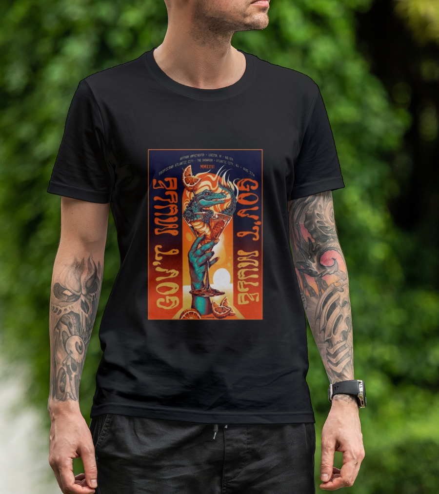Gov't Mule Artpark Amphitheater Lewiston NY August 5 2026 Alligator Cocktail Tropicana Atlantic City August 7 MMXXVI T-Shirt
