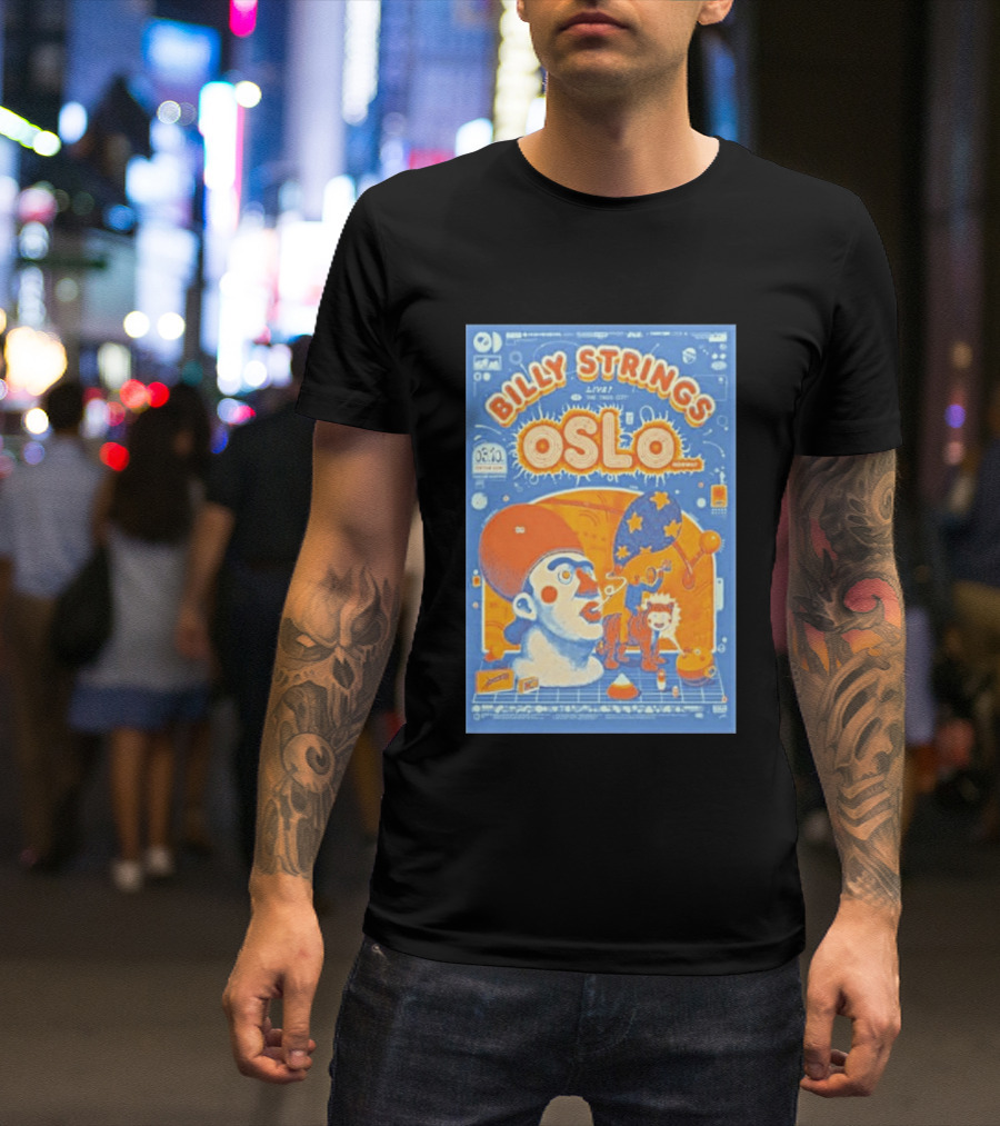 Billy Strings Live Oslo Norway 06.10 Tour Event T-Shirt